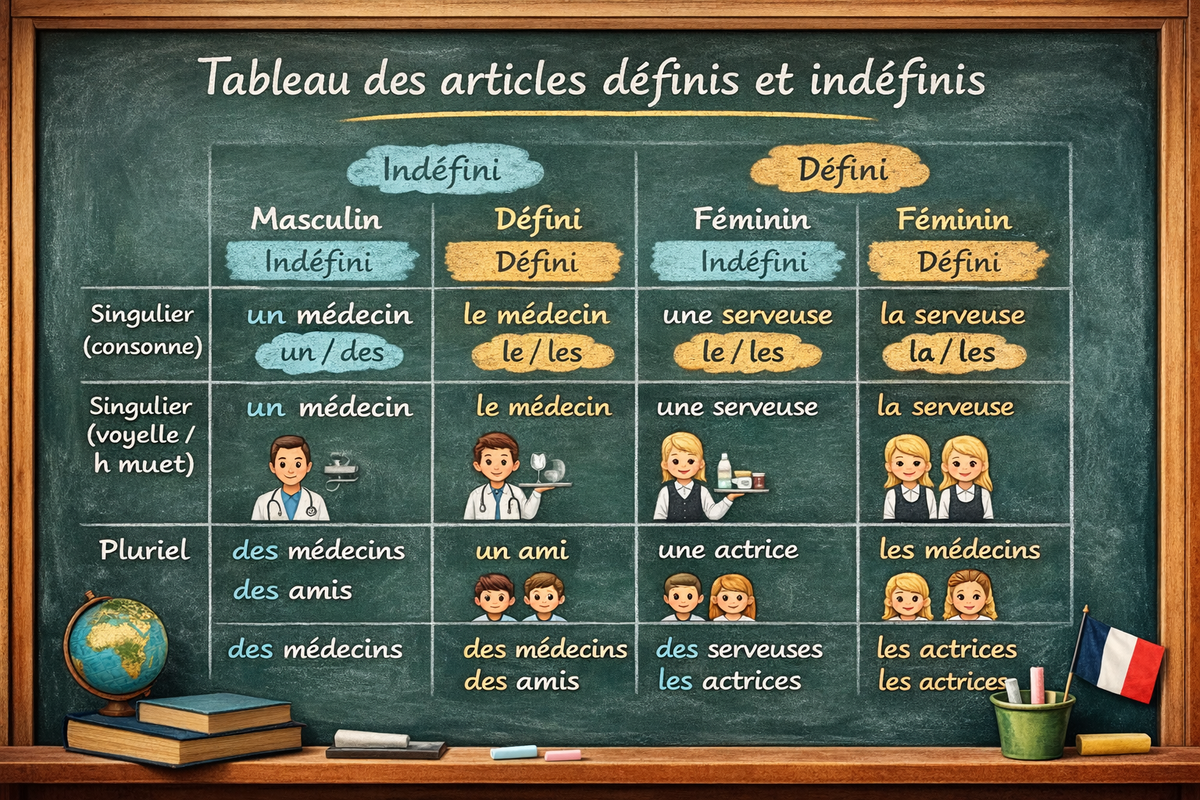 Les articles définis et indéfinis - Definite vs Indefinite Articles in French(A1)