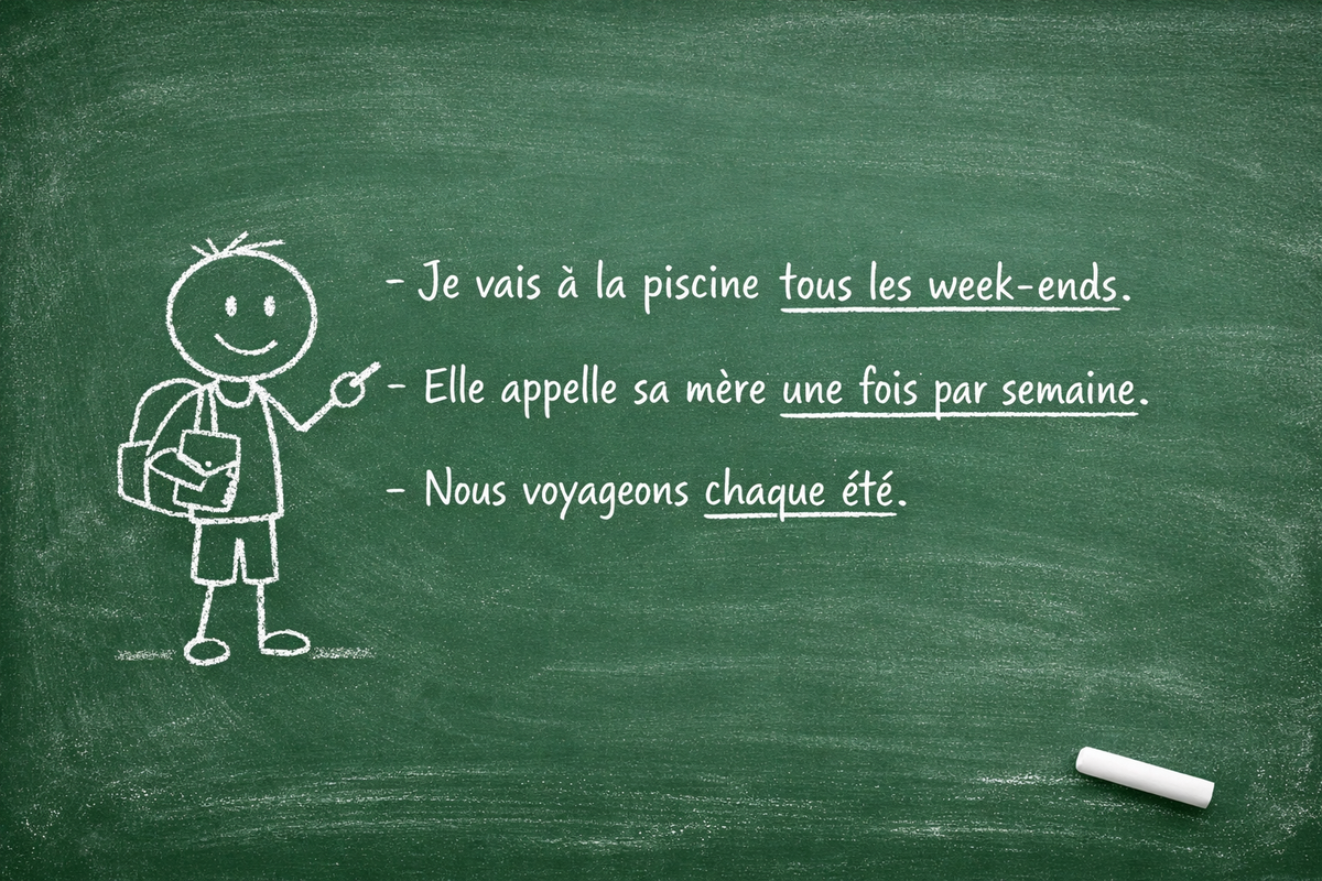 Les expressions temporelles : la fréquence et la régularité - Time expressions: frequency and regularity (Level A1)