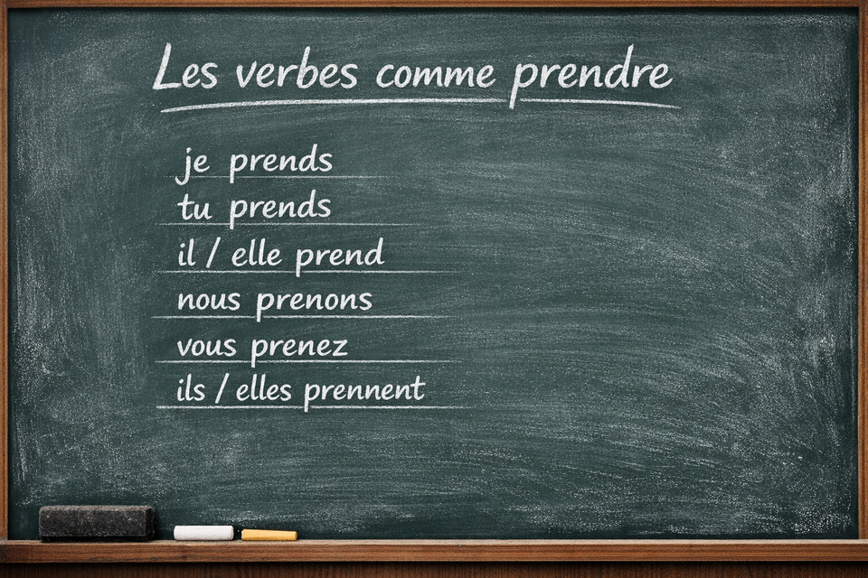 Le verbe PRENDRE et ses dérivés - The verb “prendre” and related verbs (Level A1)
