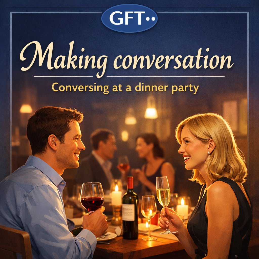 Making conversation at a dinner party
